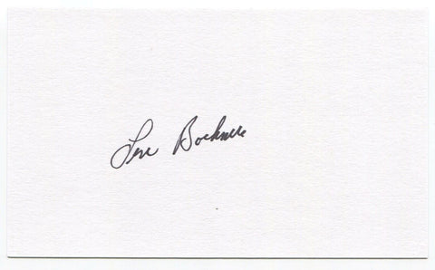 Leonard "Len" Boehmer Signed 3x5 Index Card Autographed Cincinnati Reds MLB