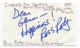 Ross Petty Signed 3x5 Index Card Autographed Signature Actor Producer