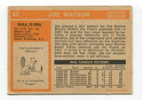 1972-73 O-Pee-Chee OPC Joe Watson Signed Hockey Card Autographed AUTO #62