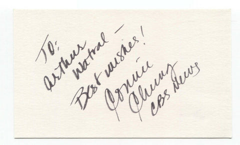 Connie Chung Signed 3x5 Index Card Autographed Actress Signature
