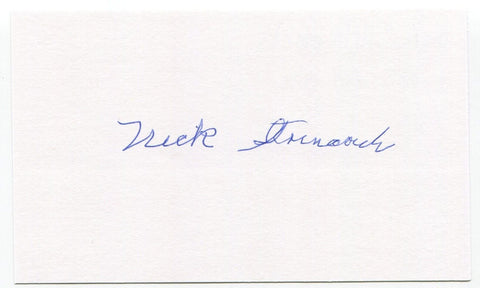 Nick Strincevich Signed 3x5 Index Card Autographed Baseball 1940 Boston Bees