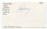 Jim Sweeney Signed 3x5 Index Card Autograph Signature Actor Comedian
