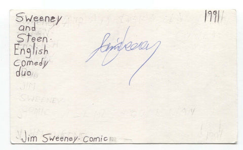 Jim Sweeney Signed 3x5 Index Card Autograph Signature Actor Comedian