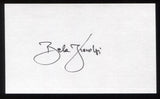 Bela Karolyi Signed 3x5 Index Card Signature Autograph Olympics Gymnastics