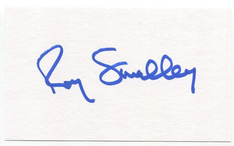 Roy Smalley Signed 3x5 Index Card Autographed MLB Baseball Chicago Cubs