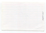 Jim Furyk Signed Index Card Autographed Golf PGA Signature