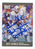 1991 Fleer Ultra Jeff George Signed Card Football Autograph NFL AUTO #59