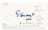 Eric Kang Signed 3x5 Index Card Autographed Musician Pianist Musical Director