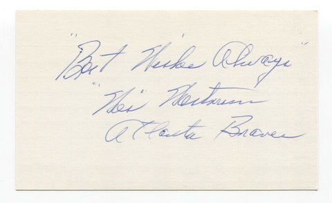 Wes Westrum Signed 3x5 Index Card Baseball Autographed Signature New York Giants