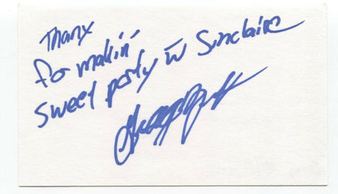 Sinclaire - Grego Wolfe Signed 3x5 Index Card Autographed Signature Band