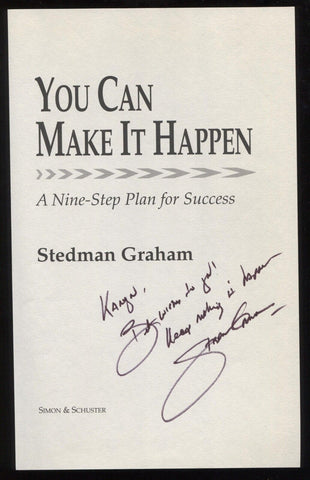 Stedman Graham Signed Book Page Cut Autographed Cut Signature 