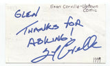 Sean Corville Signed 3x5 Index Card Autographed Signature Comedian Actor Comic