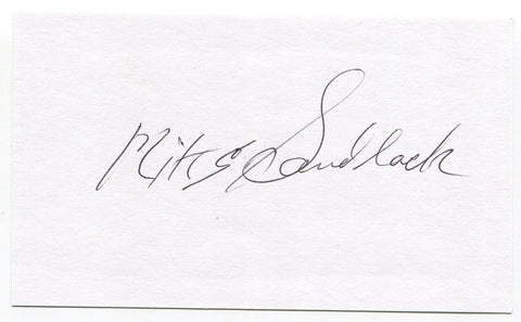 Mike Sandlock Signed 3x5 Index Card Autographed MLB Baseball Brooklyn Dodgers