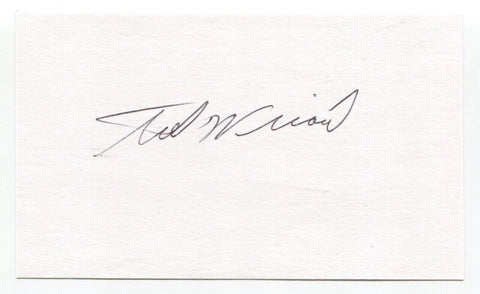 Ted Wieand Signed 3x5 Index Card Autograph Baseball MLB Cincinnati Reds