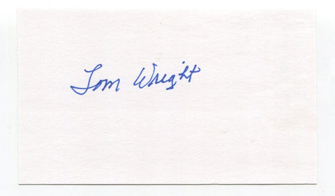 Tom Wright Signed 3x5 Index Card Autographed Baseball MLB Boston Red Sox