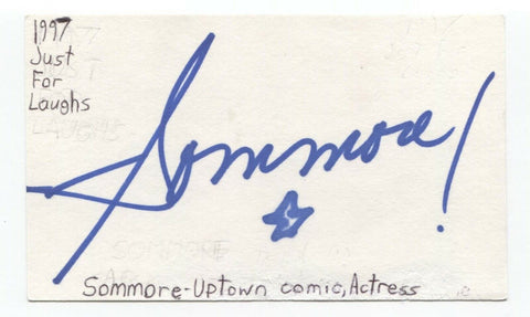 Sommore Signed 3x5 Index Card Autographed Signature Comedian Actress