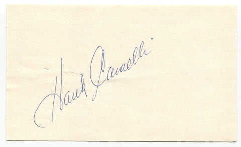 Hank Camelli Signed 3x5 Index Card Autographed baseball 1943 Pittsburgh Pirates