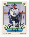 1991 7th Inning Sketch Tyler Wright Signed Card Hockey Autograph AUTO #191