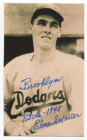 Elmer Sexauer Signed Photo Vintage Baseball 1948 Brooklyn Dodgers