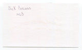 Dick Bosman Signed 3x5 Index Card Autographed Baseball Texas Rangers No Hitter