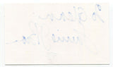 Laurie Brown Signed 3x5 Index Card Autographed Canadian Journalist Author