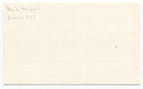 Paul Foytack Signed 3x5 Index Card Baseball Autographed Detroit Tigers 