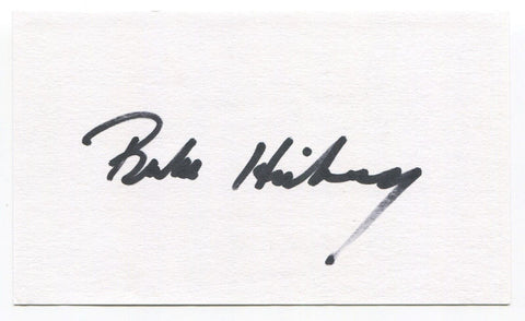 Babe Hiskey Signed 3x5 Index Card Autographed Signature Golf PGA