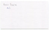 Kevin Bearse 3x5 Index Card Autographed Signature Cleveland Indians