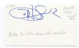 Quartetto Gelato - Peter DeSotto Signed 3x5 Index Card Autographed Signature