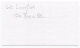 Bob Livingstone Signed 3x5 Index Card Autographed Football 1946 1947 Notre Dame