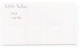 Butch Benton Signed 3x5 Index Card Autographed New York Mets Debut 1974