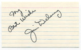 Jim Delsing Signed 3x5 Index Card Autographed MLB Baseball New York Yankees