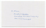 David J. Thatcher Signed 3x5 Index Card  Autographed WWII Doolittle Raiders