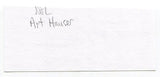 Art Hauser Signed 3x5 Index Card Autographed NFL Football Boston Patriots