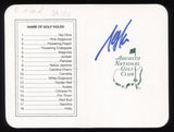 Sean O'Hair Signed Masters Scorecard Autographed Golf Augustus Signature