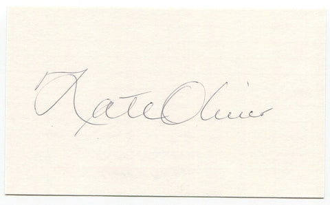 Nate Oliver Signed 3x5 Index Card Autographed MLB Baseball New York Yankees