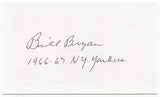 Billy Bryan Signed 3x5 Index Card Autographed Baseball MLB New York Yankees