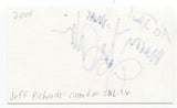 Jeff Richards Signed 3x5 Index Card Autographed Signature Actor Comedian SNL