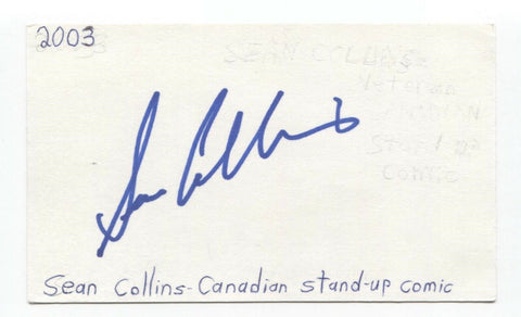 Sean Collins Signed Index 3x5 Card Autographed Signature Actor Comedian