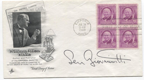 Len Giovannitti Signed FDC First Day Cover Vintage Writer Autographed Signature