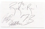 Blues and Lasers 3x5 Index Card Autographed Matt Burr Bryan Dondero Steve Sharon