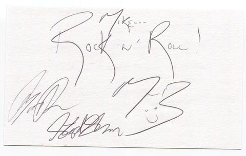 Blues and Lasers 3x5 Index Card Autographed Matt Burr Bryan Dondero Steve Sharon