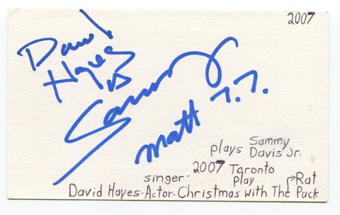 David Hayes Signed 3x5 Index Card Autographed Actor Underworld