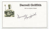 Derrell Griffith Signed Card Autographed Signature Baseball Los Angeles Dodgers