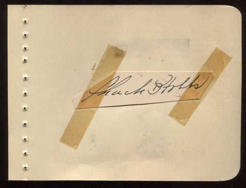 Chuck Stobbs Signed Album Page Autographed Signature Vintage Auto 