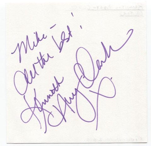 Kenneth Avery Clark Signed Page Autographed Signature Inscribed "To Mike" Actor