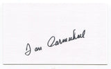 Dan Carmichael Signed 3x5 Index Card Autographed WWII Fighter Pilot Double Ace