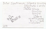 Peter Szafranski Signed 3x5 Index Card Autographed Signature Comic Artist