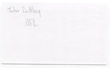 John "Kayo" Dottley Signed 3x5 Index Card Autographed Football Ole Miss Chicago