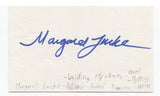 Margaret Lucke Signed 3x5 Index Card Autographed Signature Author Writer